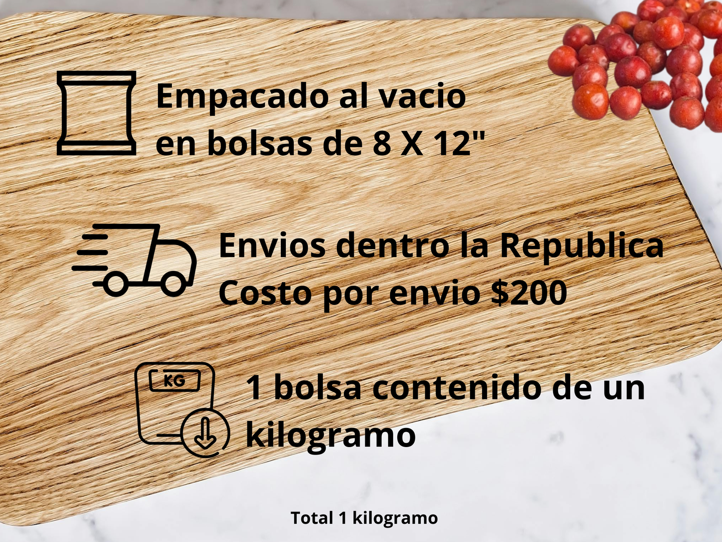 Chiltepín rojo 1 Kg (Paquete de 1 Kg)